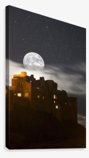 Full Moon Glowing In A Starry Sky Over Illuminated #716920