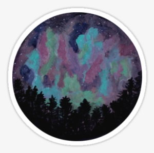 A Spherical Impressionistic Study Of A Night Sky Filled - Watercolor Painting #717038