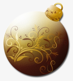 Gold Christmas Ornament Clipart - Gold Ornament Clipart #717039