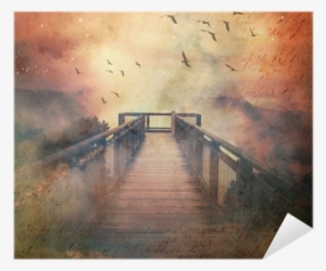 Atmospheric Scene Of A Flock Of Birds And Wooden Bridge - Cloud #717120 Atmospheric Scene Of A Flock Of Birds And Wooden Bridge - Cloud #717120