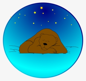 Bear, Sleeping, Sleep, Starry Sky, Stellar, Starlit - Sleeping Bear Clip Art #717127