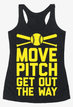 Move Pitch Get Out The Way - Spin Class Pint Glass Racerback Tank Top Top: Funny #717199