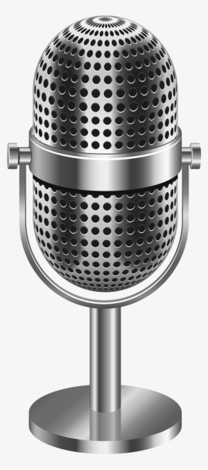 Vintage Microphone Png - Transparent Background Gold Mic Png #718223