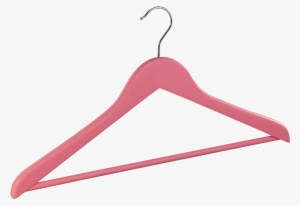 Lotus Wood Hanger With Peach Painting With Bar - Clothes Hanger #718293