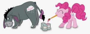 Runicrhyme, Crossover, Eeyore, Paint, Paintbrush, Paint - Eeyore My Little Pony #718315