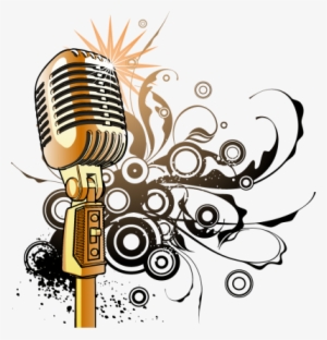 Gold Music Png Png Images - Microphone Design Png #718385