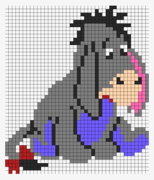 Eeyore Perler Bead Pattern / Bead Sprite - Minecraft Pixel Art Templates Disney #718489