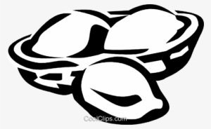 Peanut In Half Shell Royalty Free Vector Clip Art Illustration - Peanut #719905