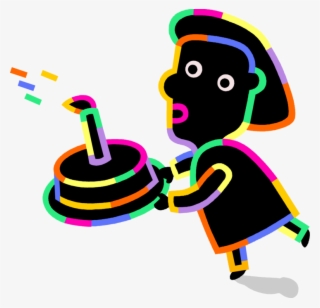 Vector Illustration Of Mother Carries Sweet Dessert #7100124