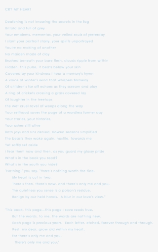 Cry My Heart Deafening Is Not Knowing The Secrets In #7122215