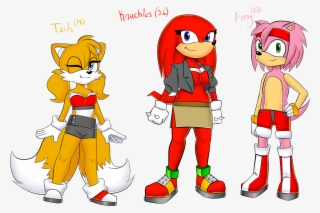 Tails Knuckles And Amy Genderbends #7126757
