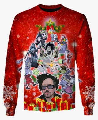 3d Tim Burton Marry Christmas Tshirt #7127042