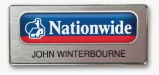 R4 Name Badge In A Chrome Frame, Brushed Silver Panel #7132501 R4 Name Badge In A Chrome Frame, Brushed Silver Panel #7132501