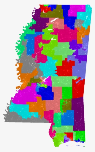 Larger Mississippi Senate Map #7136105