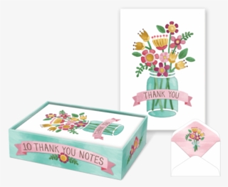 Thank You Floral Bouquet Boxed Cards #7150360