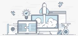 Flat Line Design Header Solution #7150660