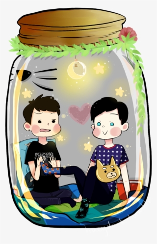 Mini Phan In The Jar Here Is Mini Dan And Phil In Seperate #7152582