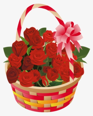 Roses Basket Png Clipart #7152815