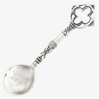 Sterling Silver Quatrefoil Salt Spoon #7163467