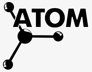 Atom Logo Black And White #7168191