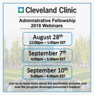 Cleveland Clinic Would Like To Invite You To Learn #7170672