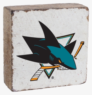 San Jose Sharks Rustic Block #7181909