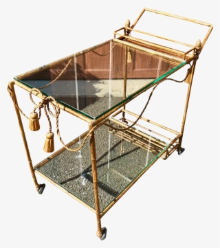 Italian Neoclassical-hollywood Regency Gilt Metal Bar #7195616