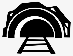 Vector Illustration Of Railway Train Tracks Leading - Train Tunnel Png #720033