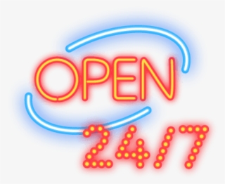 24 Hour Car Locksmith - Transparent Neon Light Png #720399