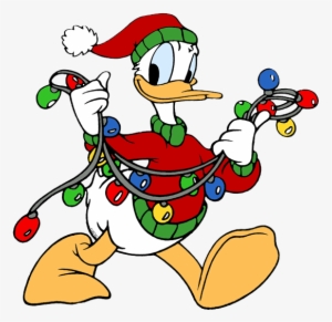 Christmas Lights Clipart Donald Duck - Donald And Daisy Christmas #722378
