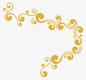 Glitter Republic - Border Gold Glitter Png #723014