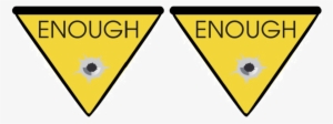#enough Custom Yellow Triangle Shaped Earrings With - Traffic Sign #723326