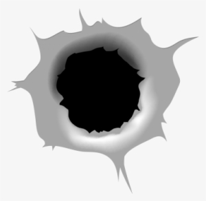 Gunshot Blood Horror Gun - Bullet Hole With Blood - Free Transparent ...