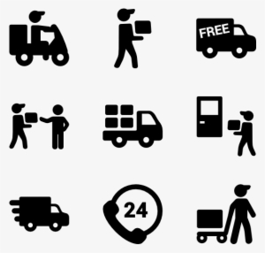 Free Shipping Clipart Delivery Van - Delivery Vector Icon #724375
