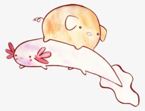 A Cute Little Pig And Axolotl Get Stickers Here - Pig #724915