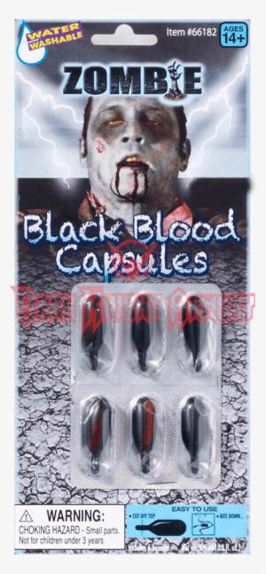 Zombie Black Blood Capsules - Forum Novelties Zombie Black Blood Capsules Costume #725174