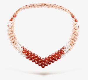 Bouton D Or Necklace Pink Gold White - Van Cleef And Arpels Bouton D #726363