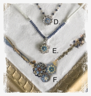 Party Pendant Denim Necklace - Necklace #726509