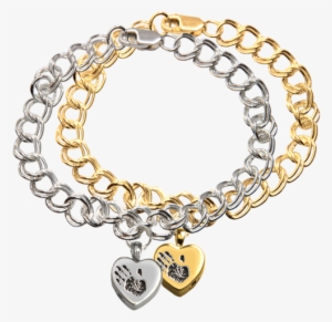 Kin & Pebble - Petite Heart Handwriting Charm Bracelet #726879