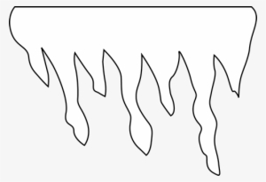 Icicle - Icicles Clipart Black And White #727516