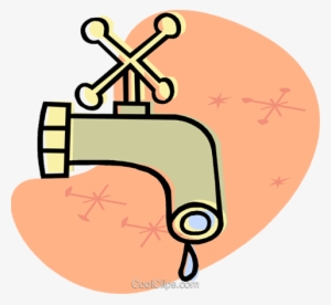 Water Tap With A Drip Royalty Free Vector Clip Art #728823