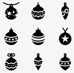 6 Christmas Ball Icon Packs - Christmas Ball Vector Silhouette #729251