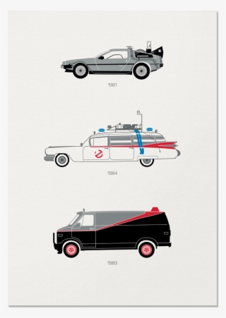 80s Movie Poster Print Automotive Art Framed Desk View #7201253