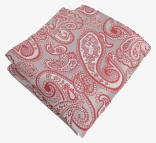 Red/white Paisley Pocket Square #7201374