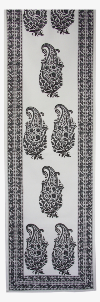 Table Runner Paisley Black1 #7201743