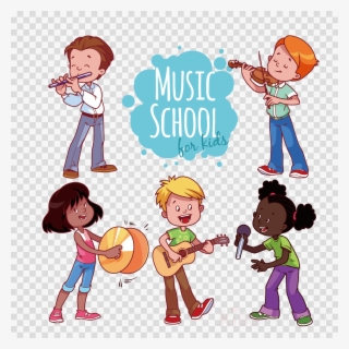 Kids Playing Instruments Cartoon Clipart Clip Art #7201819