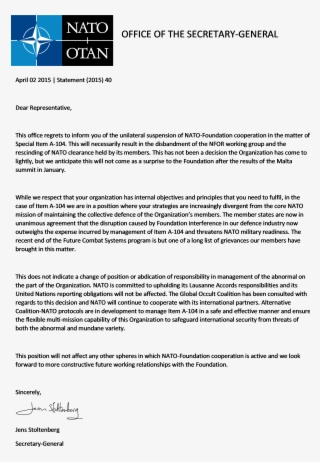 Nato's Position Statement #7202220 Nato's Position Statement #7202220