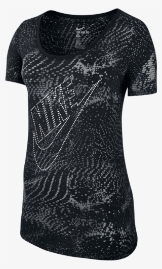 Nike Women's Burnout Glitch Tee Black #7203308