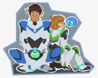 Lance And Pidge And Their Blue And Green Space Caterpillars #7206864