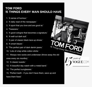 Com Recently Interviewed Tom Ford For Their 15th Anniversary #7212047